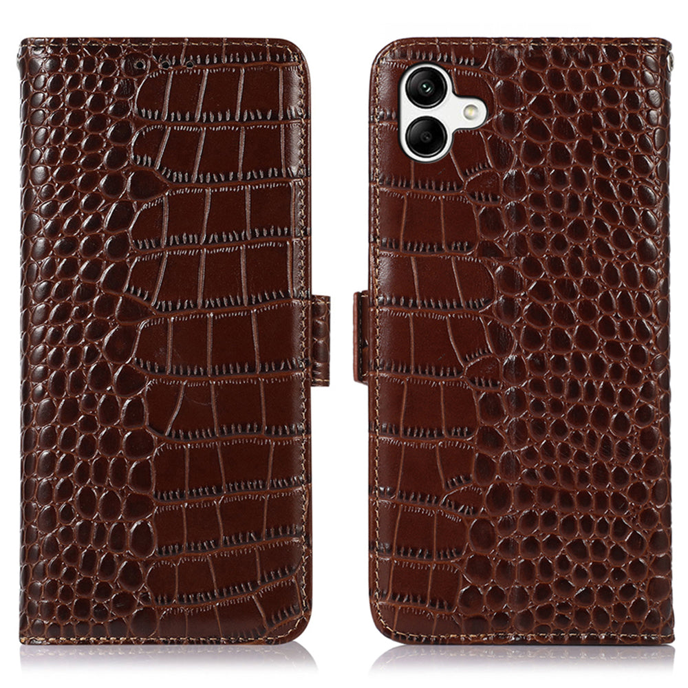 For Samsung Galaxy F14 5G RFID Blocking Phone Case Genuine Cowhide Leather Wallet Stand Cover For Samsung Galaxy F14 5G RFID Blocking Phone Case Genuine Cowhide Leather Wallet Stand Cover